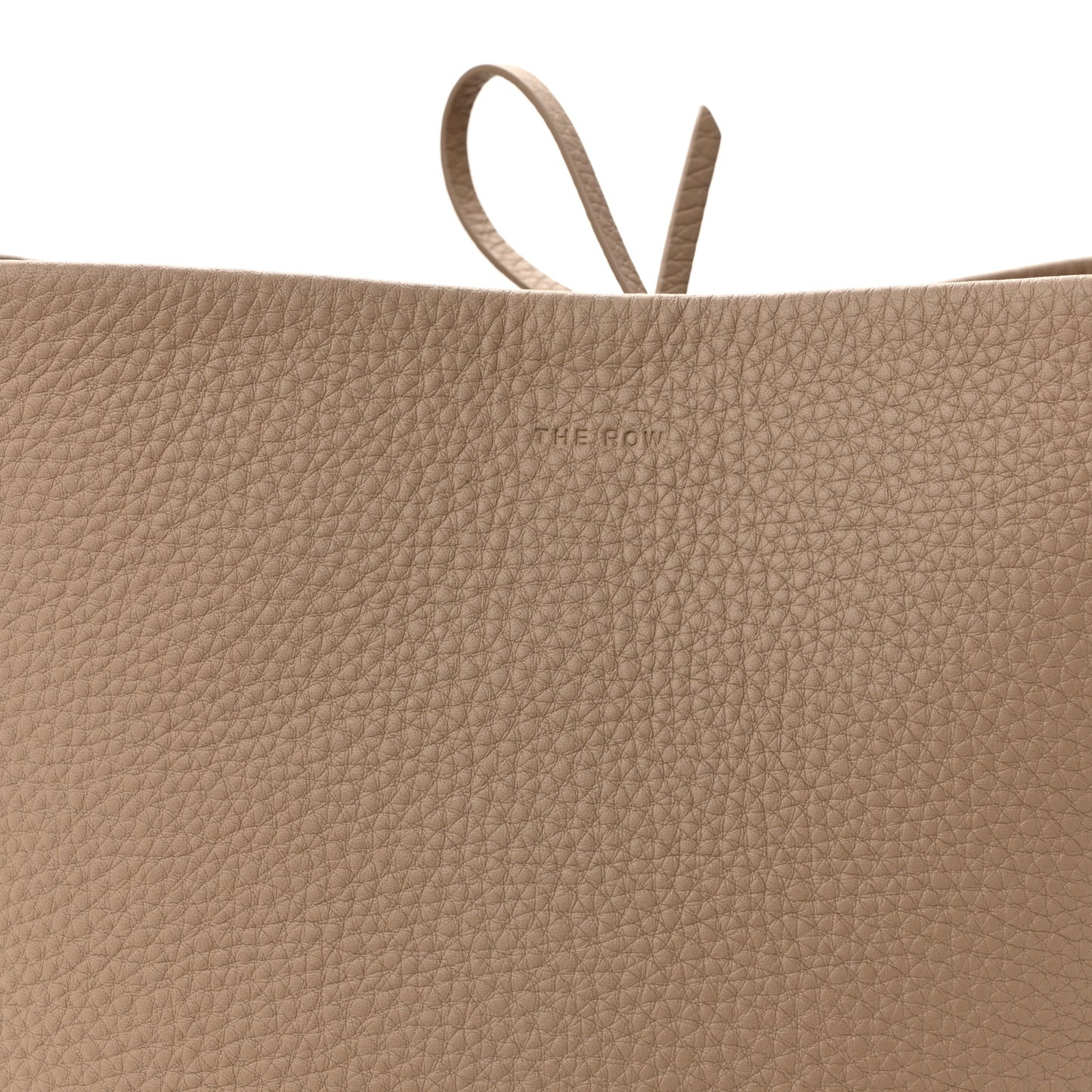Grained Calfskin Medium N/S Park Tote Dark Taupe