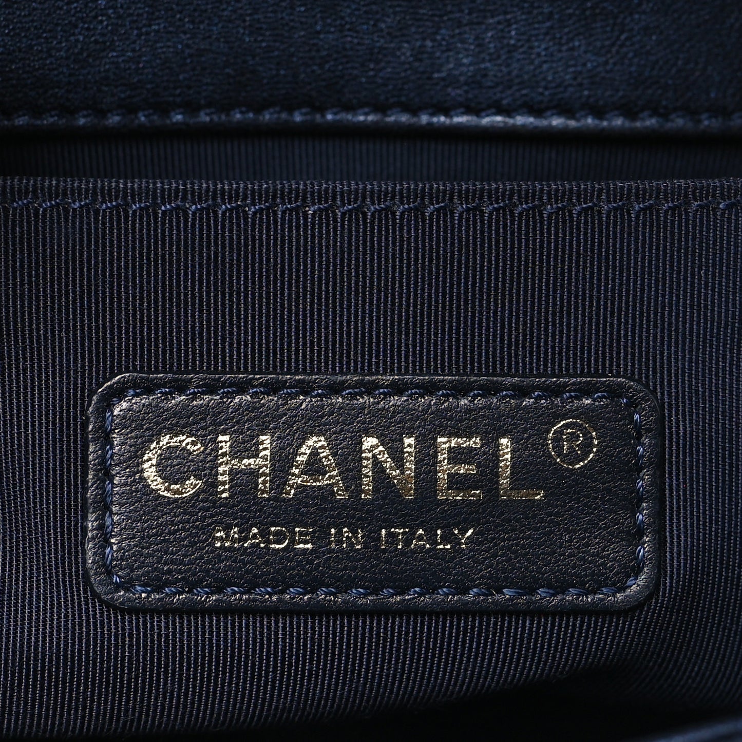 Lambskin Embossed Medium Boy Cube Flap Navy