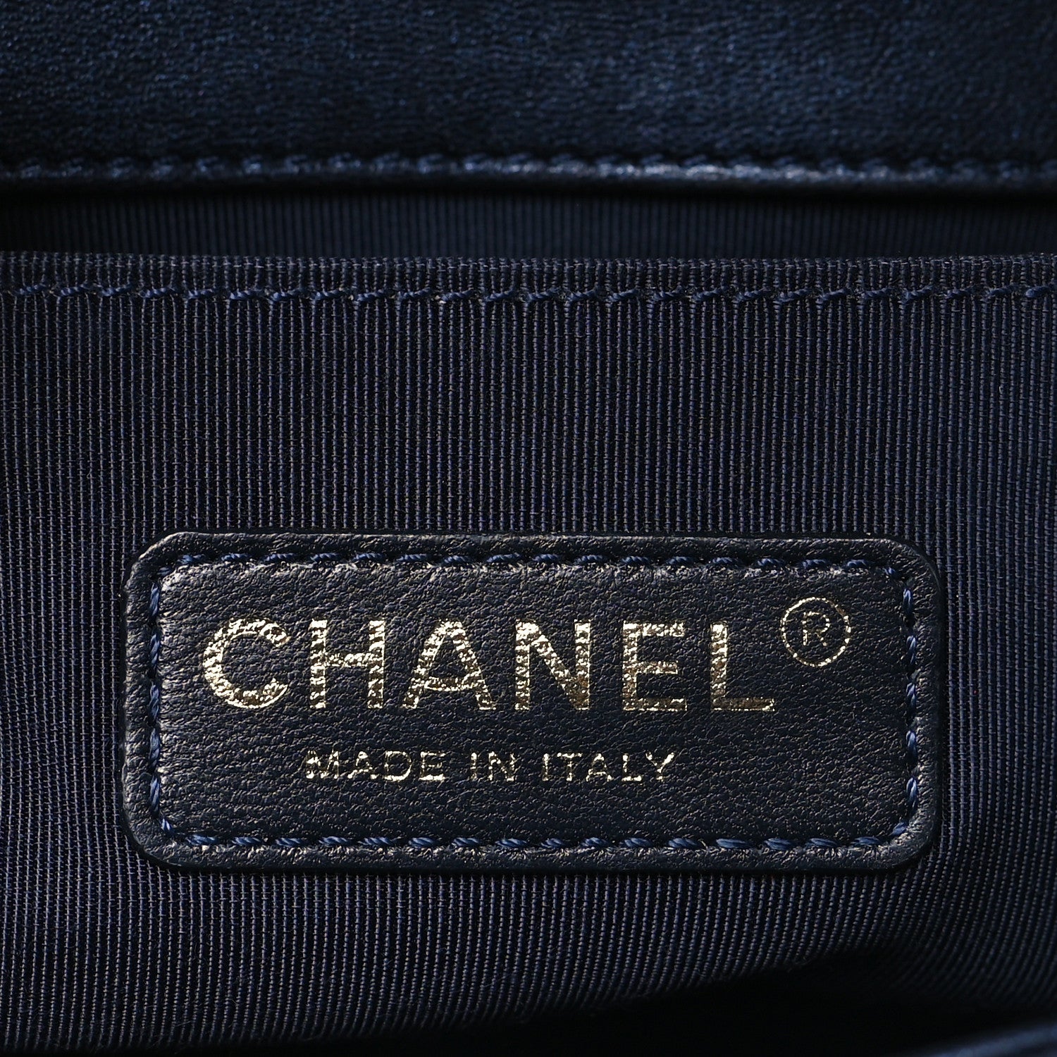Chanel Lambskin Embossed Medium Boy Cube Flap Navy 6 of 13