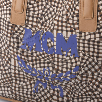 MCM Visetos Medium Liz Reversible Shopper Tote Cognac 10 of 10