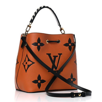 Louis Vuitton Empreinte Monogram Giant Crafty Neonoe MM Caramel Black 2 of 10