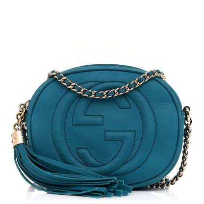 Gucci Vitello Range Mini Soho Chain Bag Deep Cobalt 1 of 31