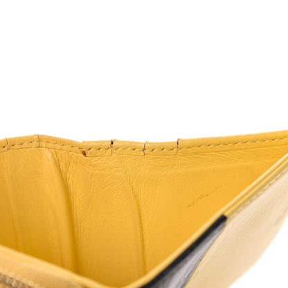 Celine Lambskin Compact Wallet Sun Yellow Black 14 of 18