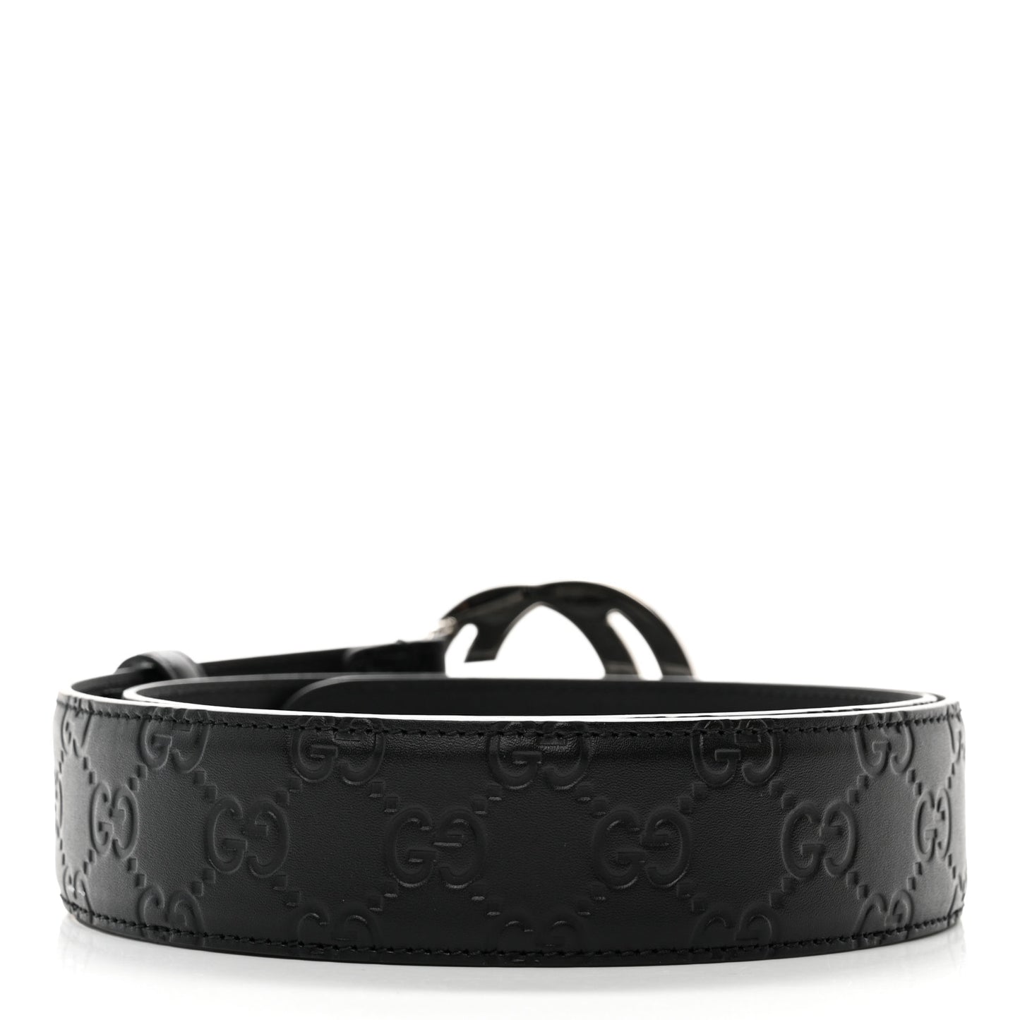 Guccissima Signature Interlocking G 40mm Belt 90 36 Black