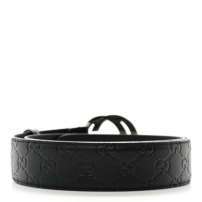 Gucci Guccissima Signature Interlocking G 40mm Belt 90 36 Black 2 of 7