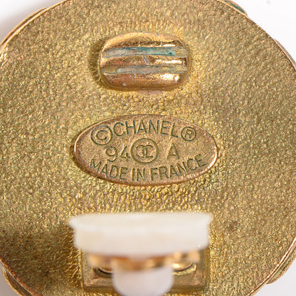 Chanel CC Clip On Earrings Gold 4 of 4