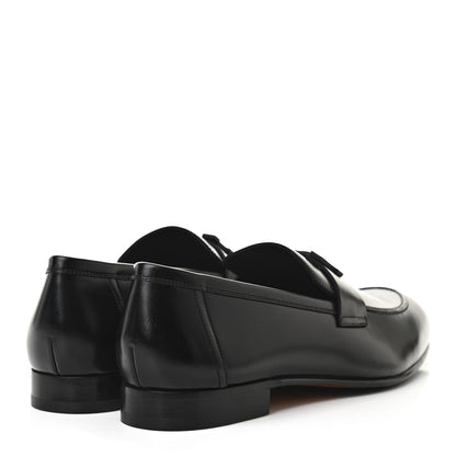 Hermes Goatskin Mens Paris Loafers 42.5 Black 4 of 11