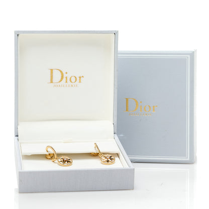 Christian Dior 18K Yellow Gold Diamond Mother of Pearl Rose Des Vents Drop Earrings 5 of 5