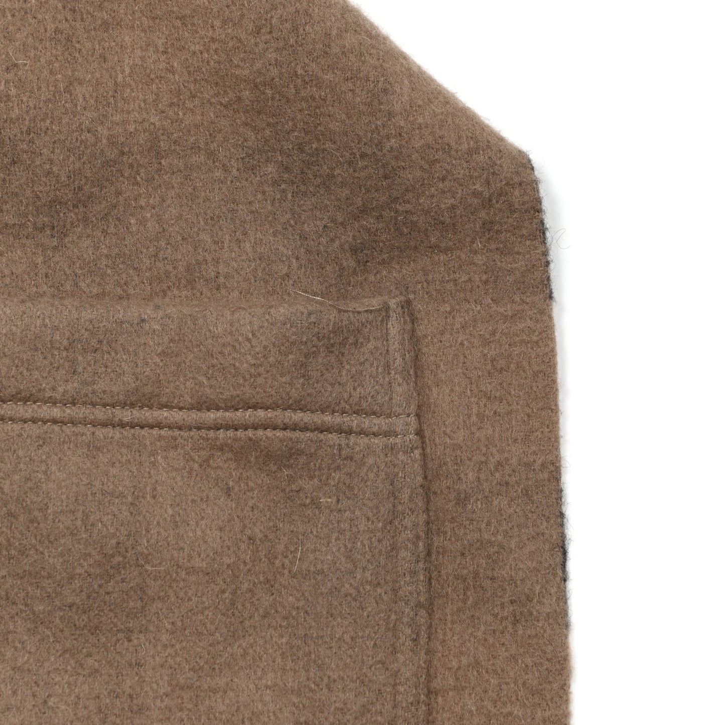 Cashmere Wool Nova Check St. Helene Blanket Fringe Scarf Camel