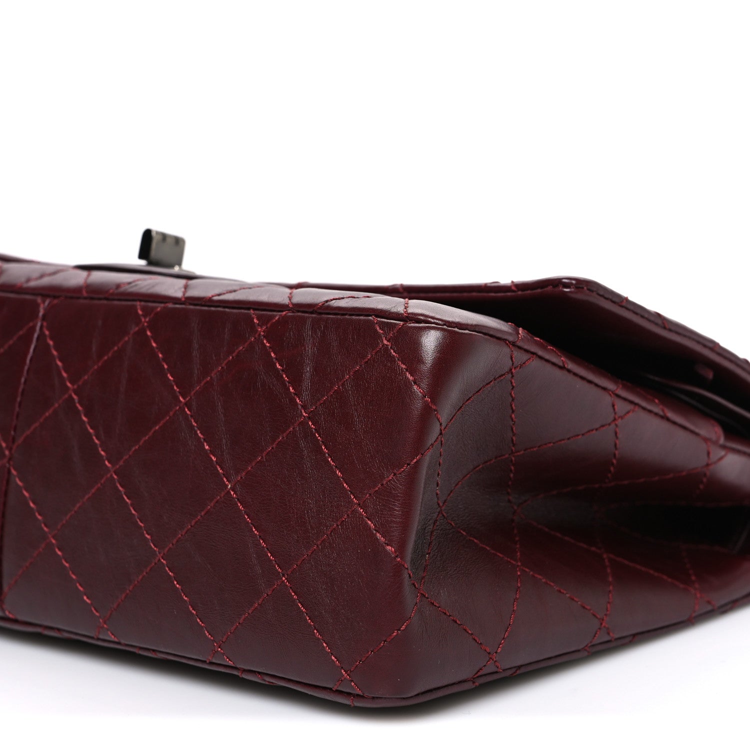 Chanel Aged Calfskin Quilted 2.55 Reissue 226 Flap Dark Burgundy 10 of 10
