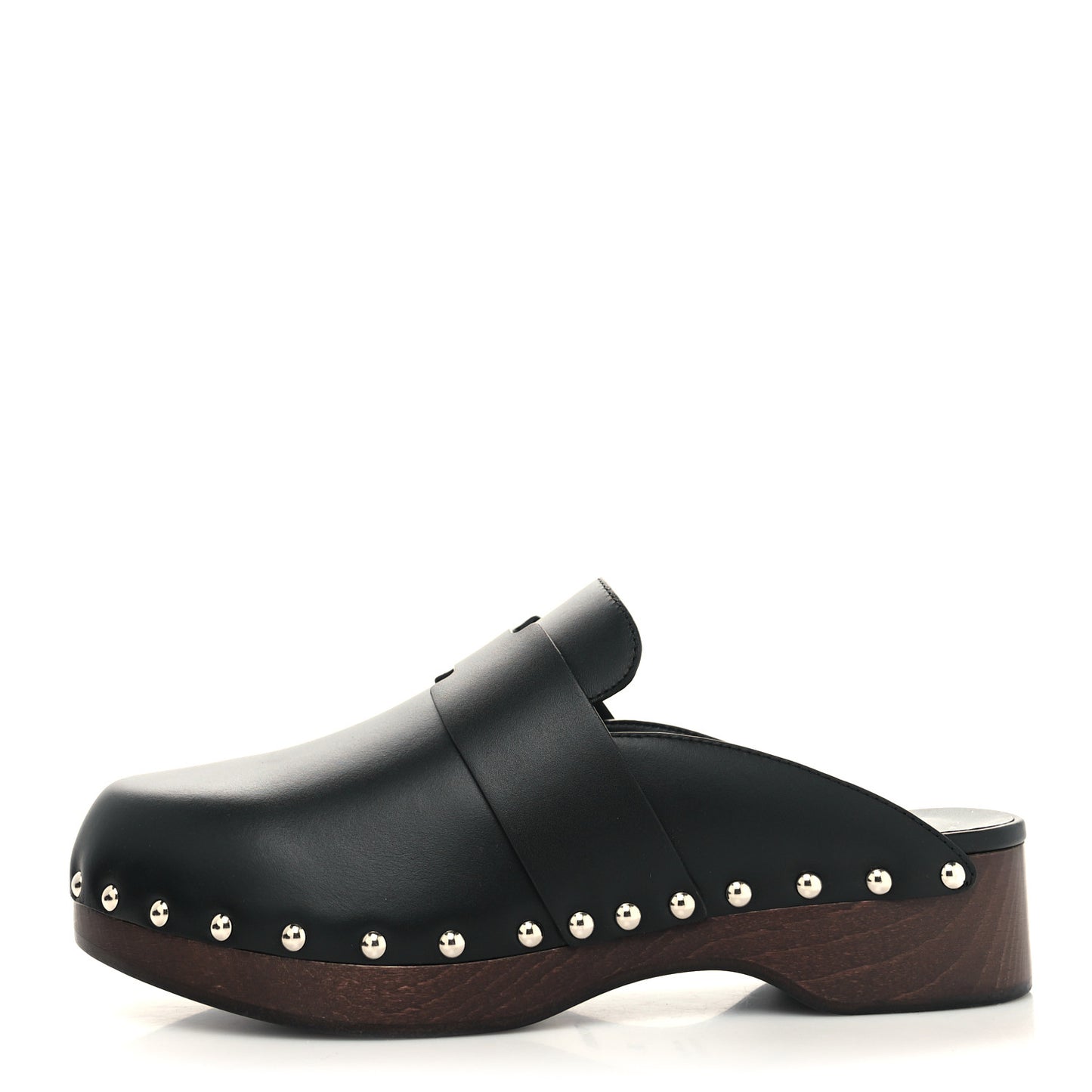 Calfskin Calya Mules 38 Black