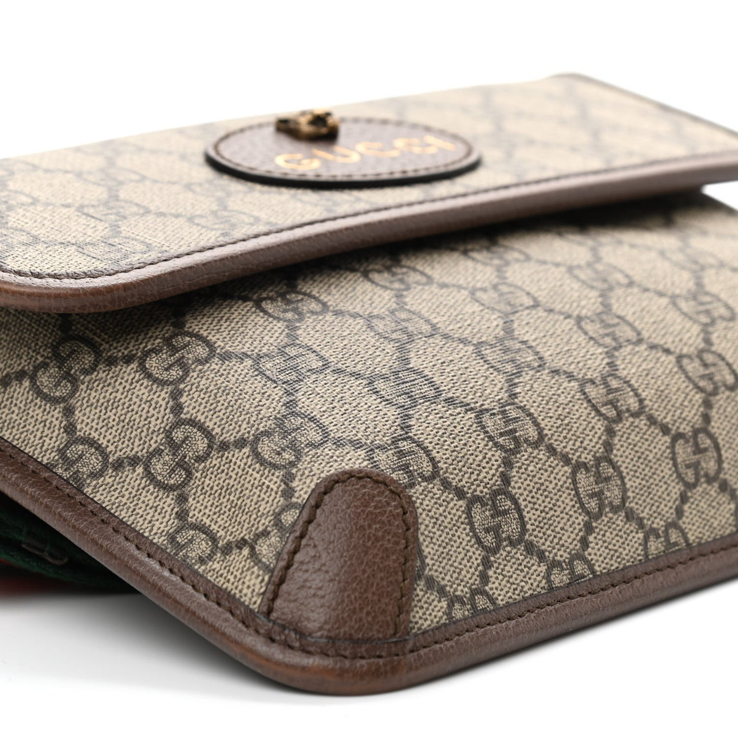 GG Supreme Monogram Neo Vintage Web Belt Bag Brown