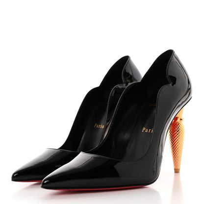 Christian Louboutin Patent LipChick 100 Pumps 37.5 Black 3 of 12
