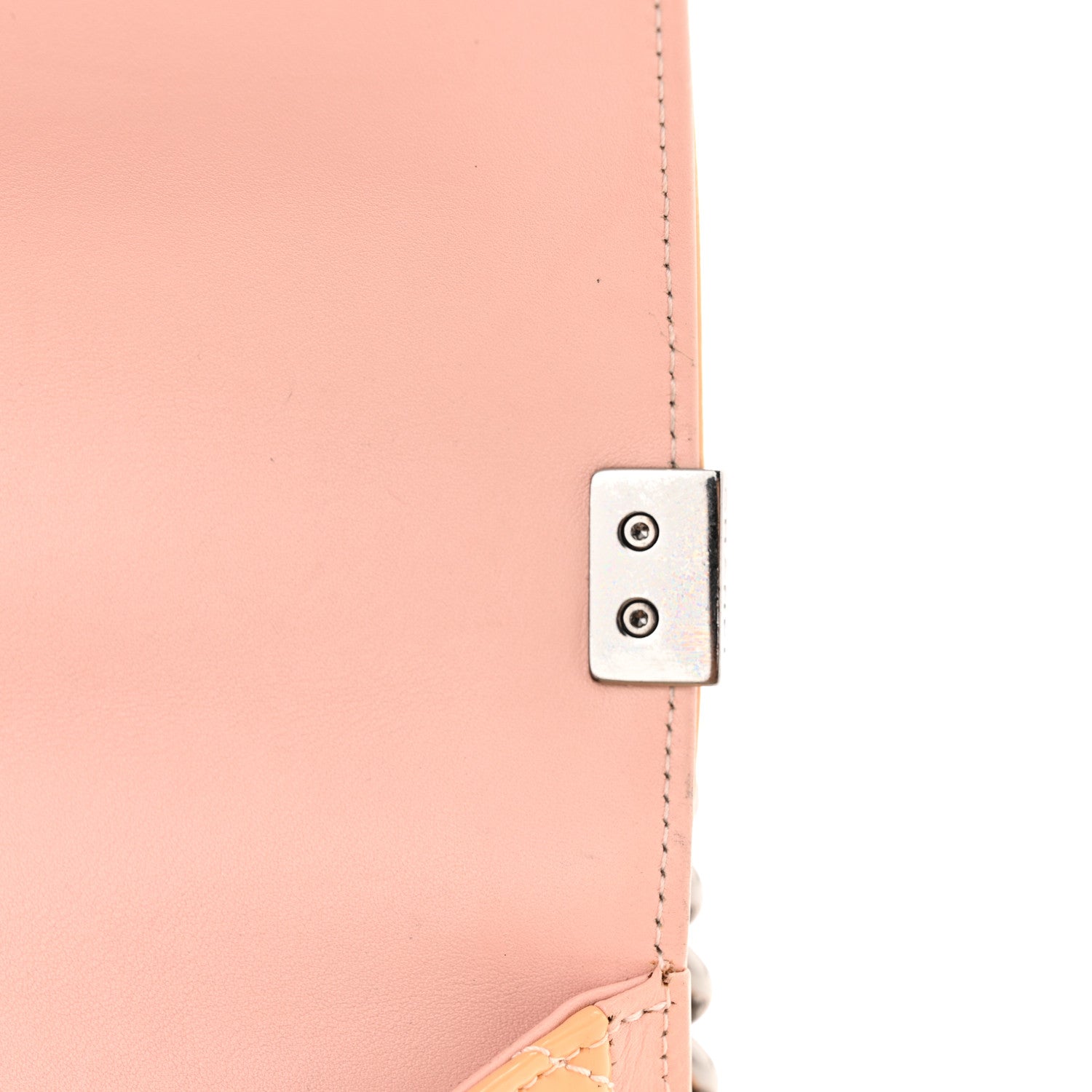 Chanel Patent Chevron Quilted New Medium Boy Flap Light Pink 12 of 14