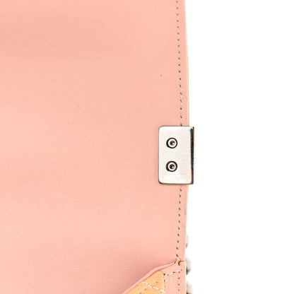 Chanel Patent Chevron Quilted New Medium Boy Flap Light Pink 12 of 14