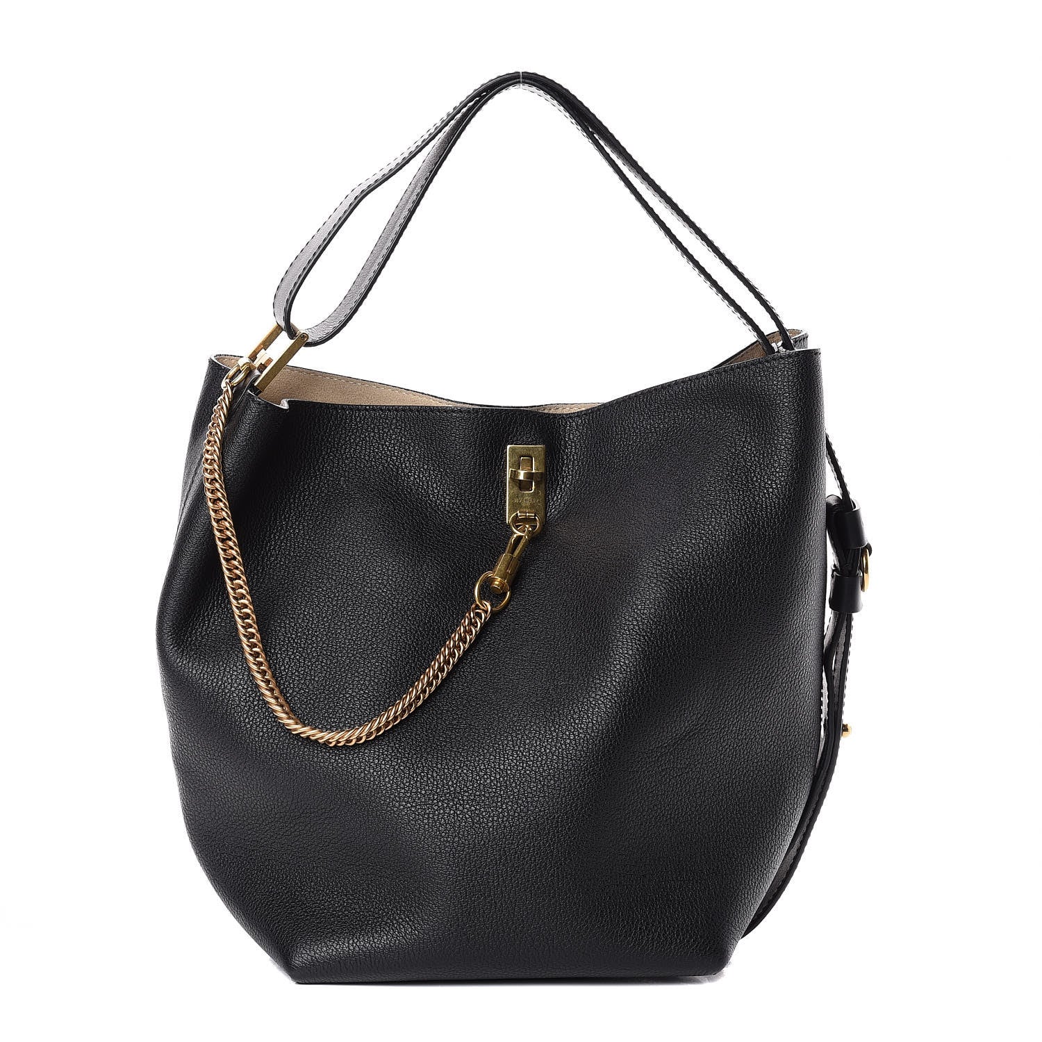 Givenchy Grained Calfskin GV Bucket Bag Black 1 of 11