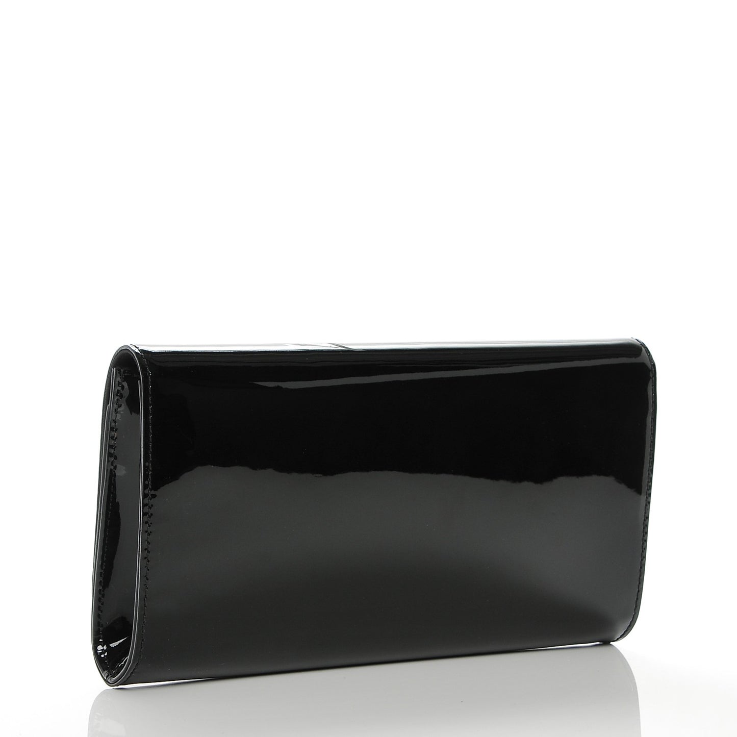 Patent Louise Clutch Black