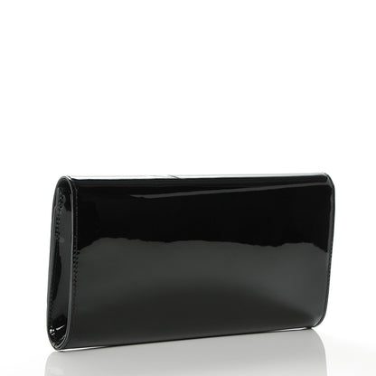 Louis Vuitton Patent Louise Clutch Black 3 of 6