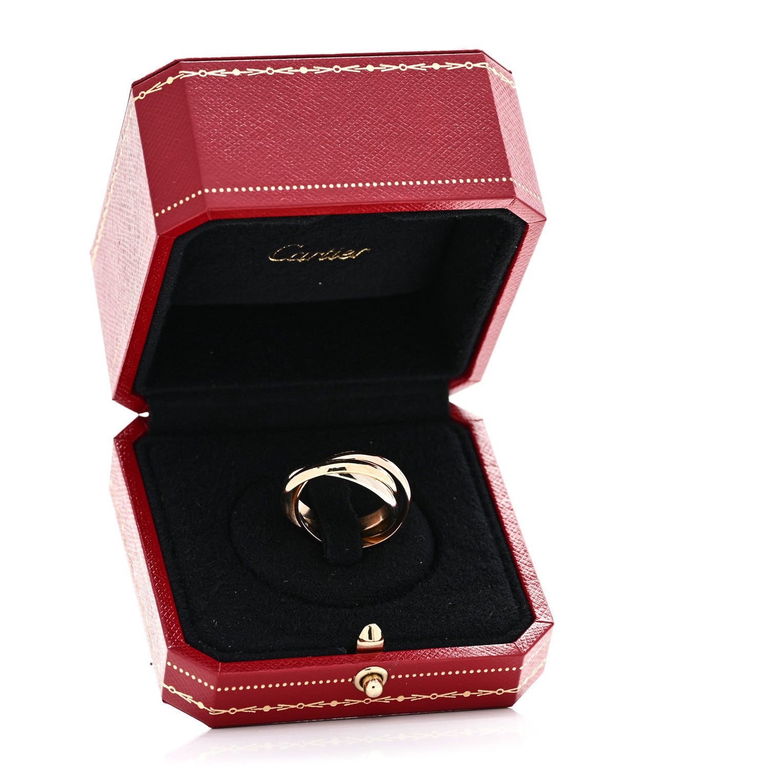 Cartier 18K Pink Yellow White Gold Classic Trinity Ring 60 9 6 of 6