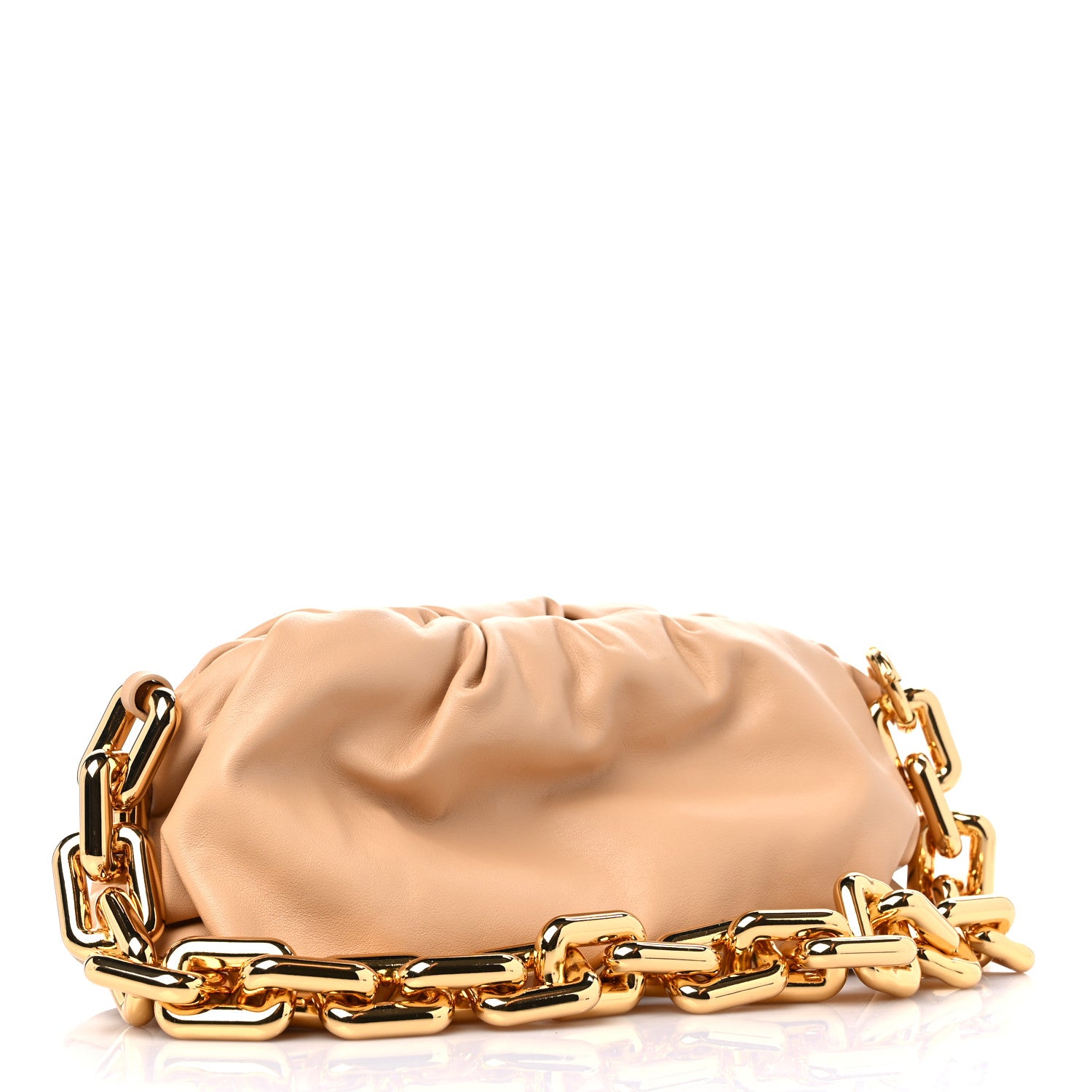 Bottega Veneta Calfskin The Pouch Chain Almond 3 of 8