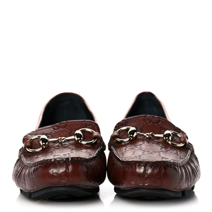 Gucci Calfskin Monogram Horsebit Guccissima Loafers 38.5 Brown 2 of 11