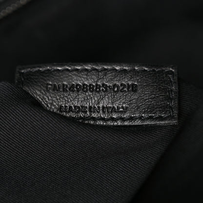 Saint Laurent Crinkled Calfskin Matelasse Monogram Large Niki Chain Satchel Black 7 of 11