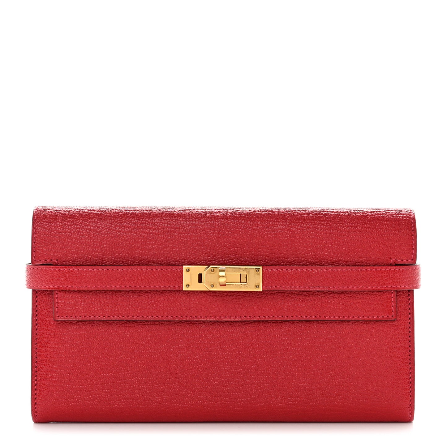 Chevre Mysore Kelly Longue Wallet Rouge Casaque