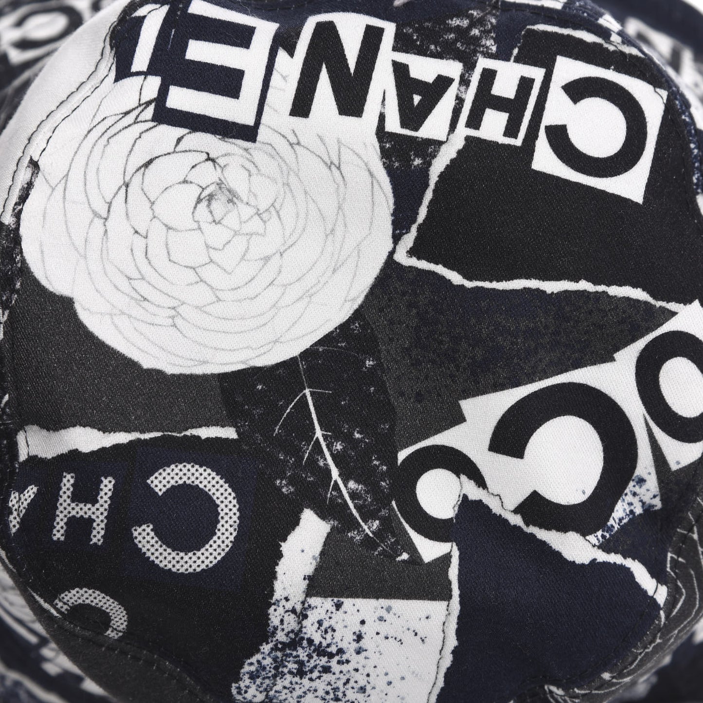 Cotton Coco Print Bucket Hat M Navy Black White