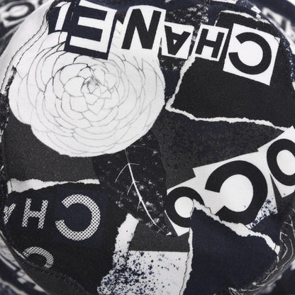 Chanel Cotton Coco Print Bucket Hat M Navy Black White 5 of 6