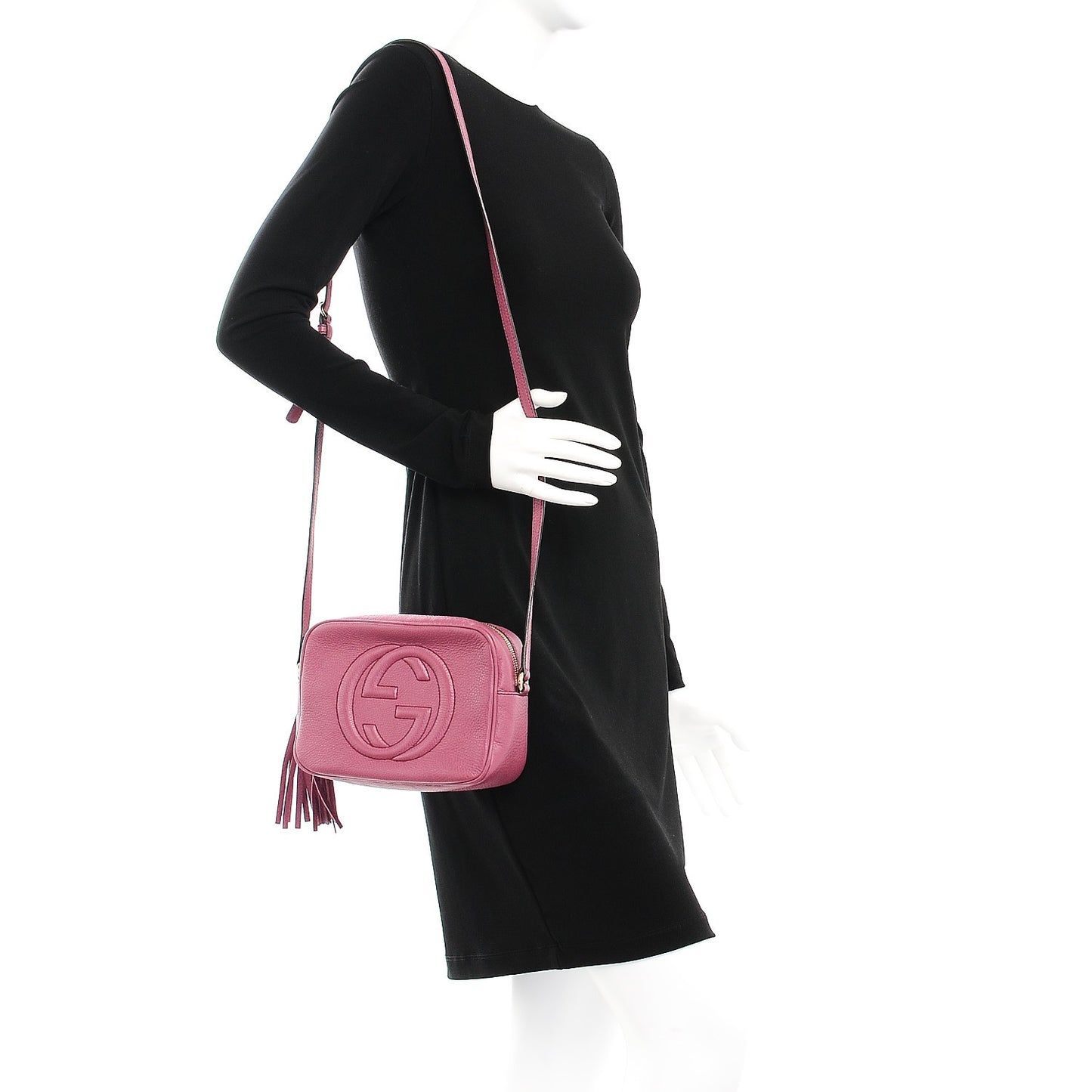 Pebbled Calfskin Small Soho Disco Bag Peonia Flower