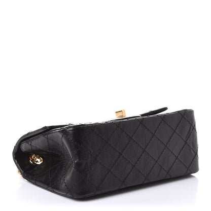 Chanel Aged Calfskin Quilted 2.55 Reissue Mini Flap Black 4 of 11