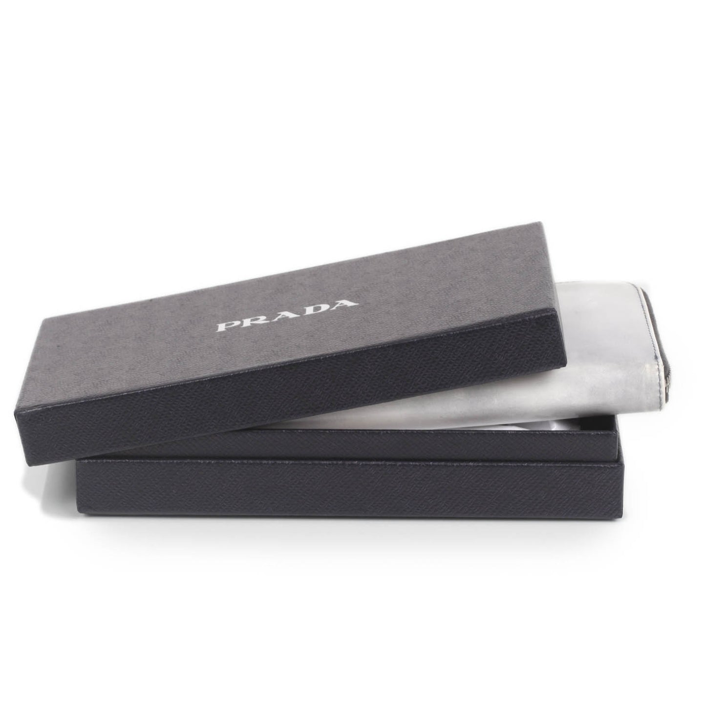 Spazzolato Tria Zip Around Wallet Grigio