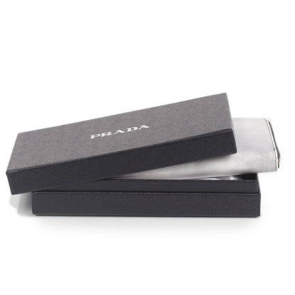 Prada Spazzolato Tria Zip Around Wallet Grigio 10 of 10