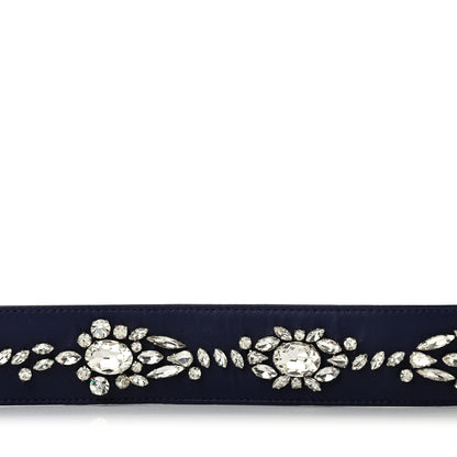Christian Dior Lambskin Crystal Studded Shoulder Strap Blue 4 of 5