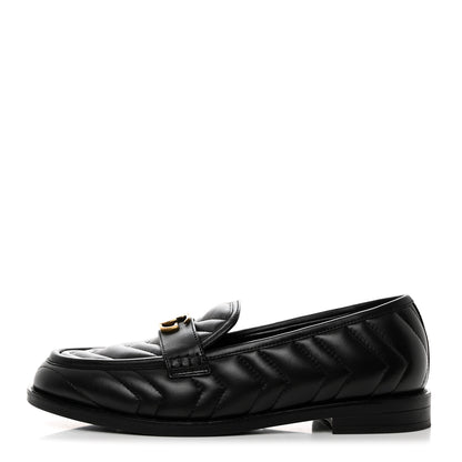 Gucci Nappa Matelasse Double G Marmont Loafers 38.5 Black 1 of 9