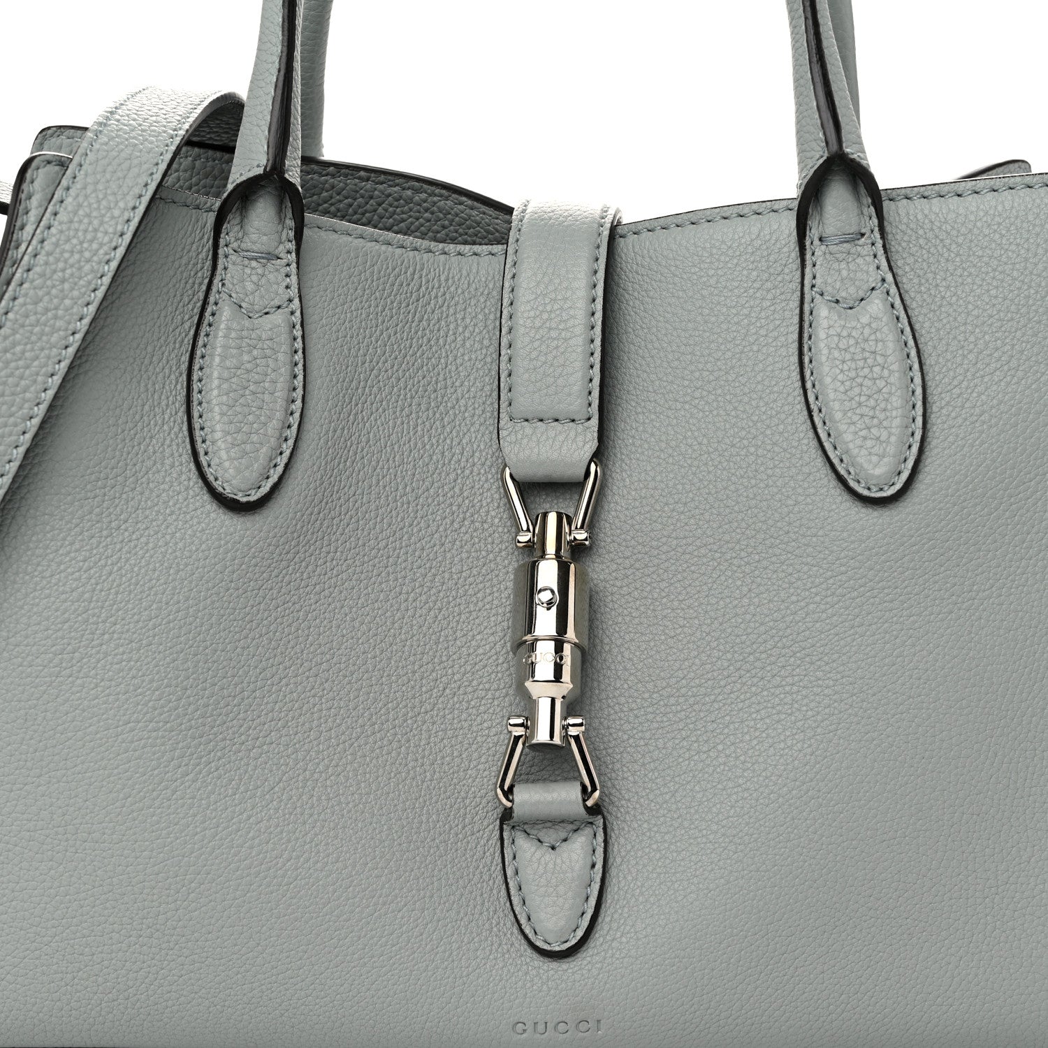 Gucci Soft Calfskin Small Jackie Top Handle Bag Aqua 8 of 10