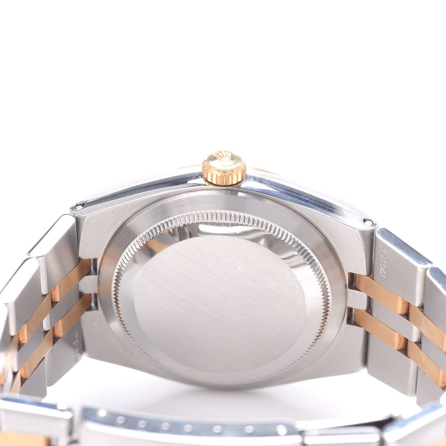 Stainless Steel 18K Yellow Gold 36mm OysterQuartz Datejust Watch White Roman 17013