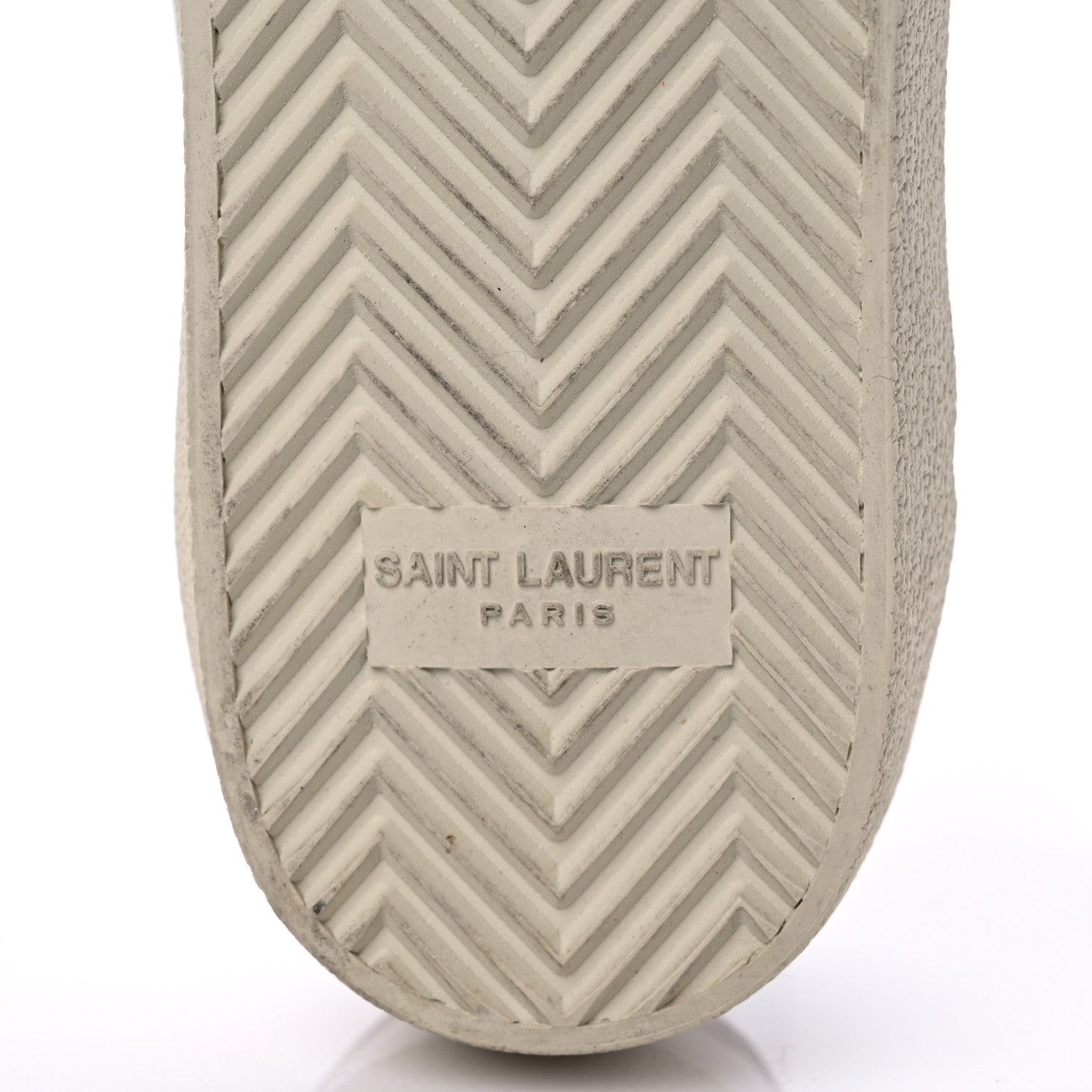Saint Laurent Calfskin Embroidered Court Classic Sneakers 39 White Silver 6 of 12