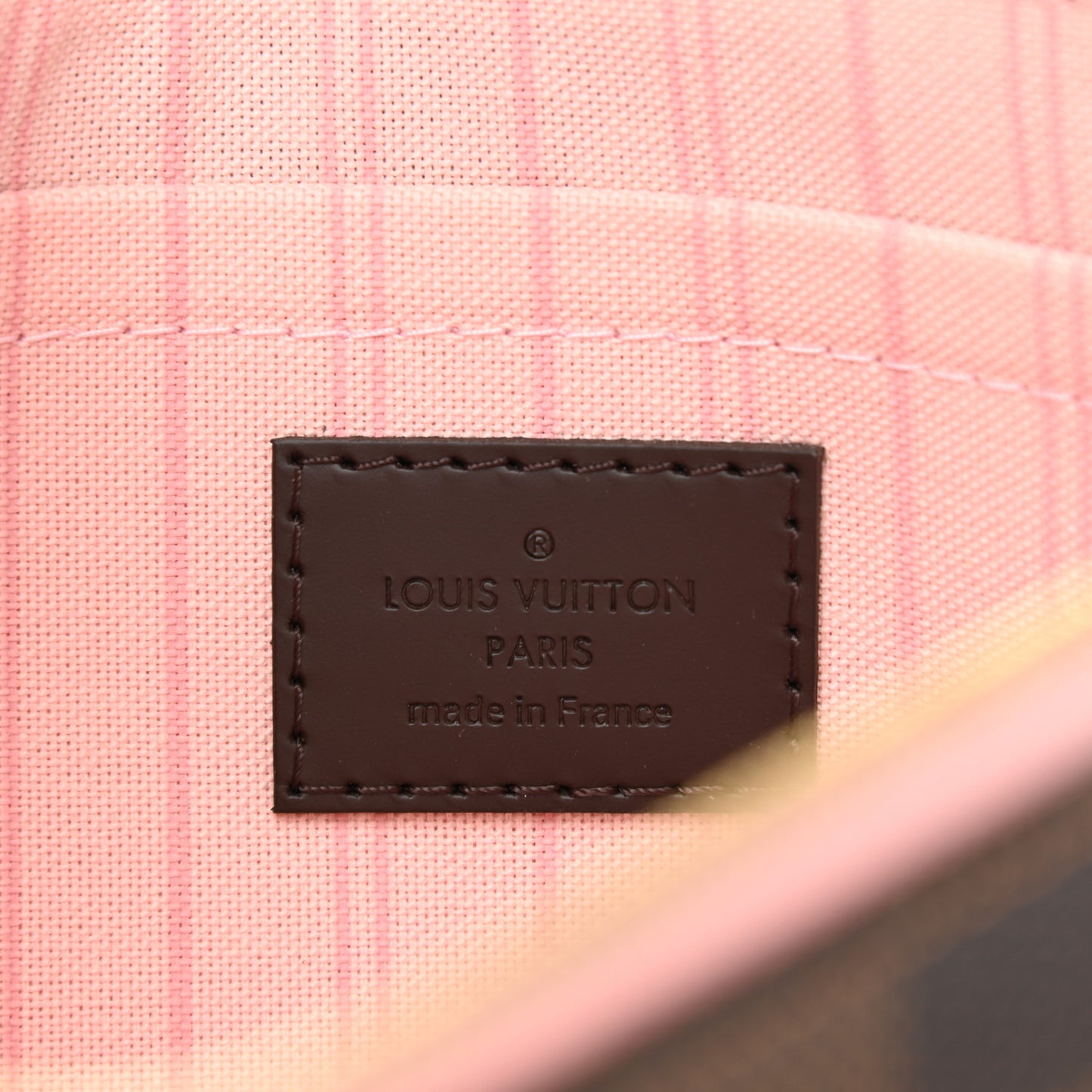 Damier Ebene Neverfull MM GM Pochette Rose Ballerine