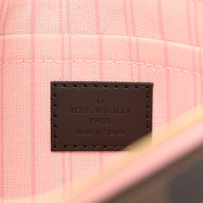 Louis Vuitton Damier Ebene Neverfull MM GM Pochette Rose Ballerine 6 of 6
