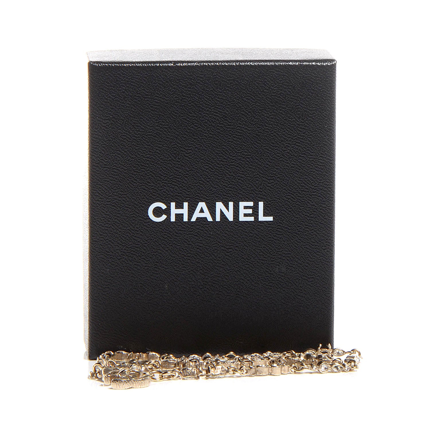 Chanel Crystal CC Necklace Gold 6 of 6