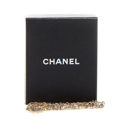 Chanel Crystal CC Necklace Gold 6 of 6