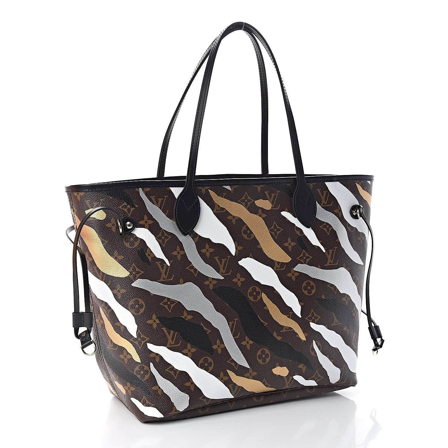 Louis Vuitton X LOL Monogram Neverfull MM Gold Silver 3 of 11
