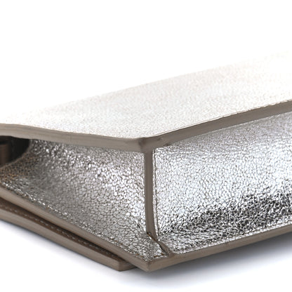Jimmy Choo Metallic Calfskin Clutch With Chain Champagne 10 of 12