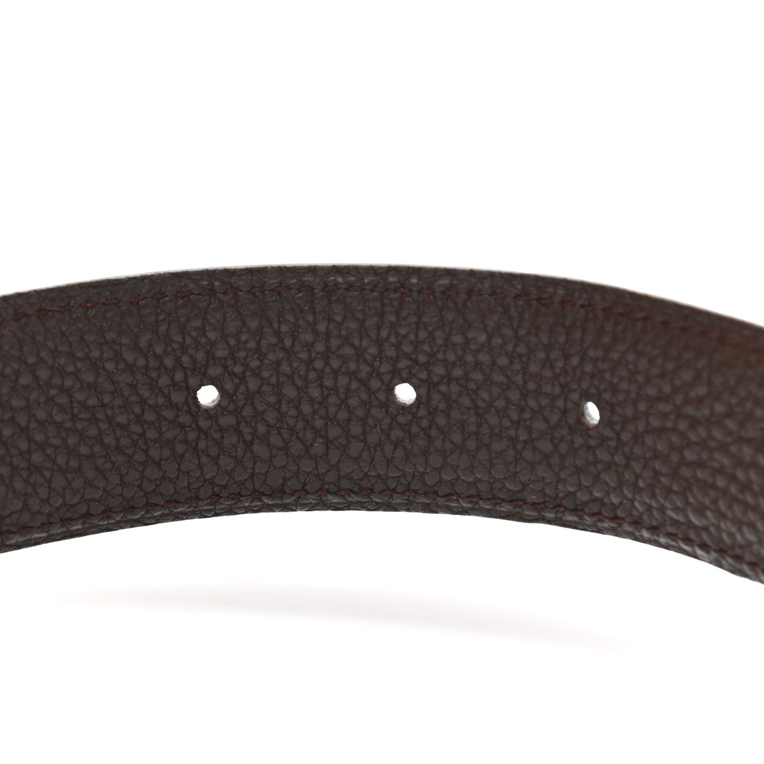 Hermes Box Togo 32mm H Belt 105 Black Chocolate 5 of 8
