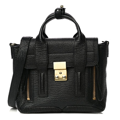 3.1 Phillip Lim Textured Calfskin Mini Pashli Satchel Black 1 of 13
