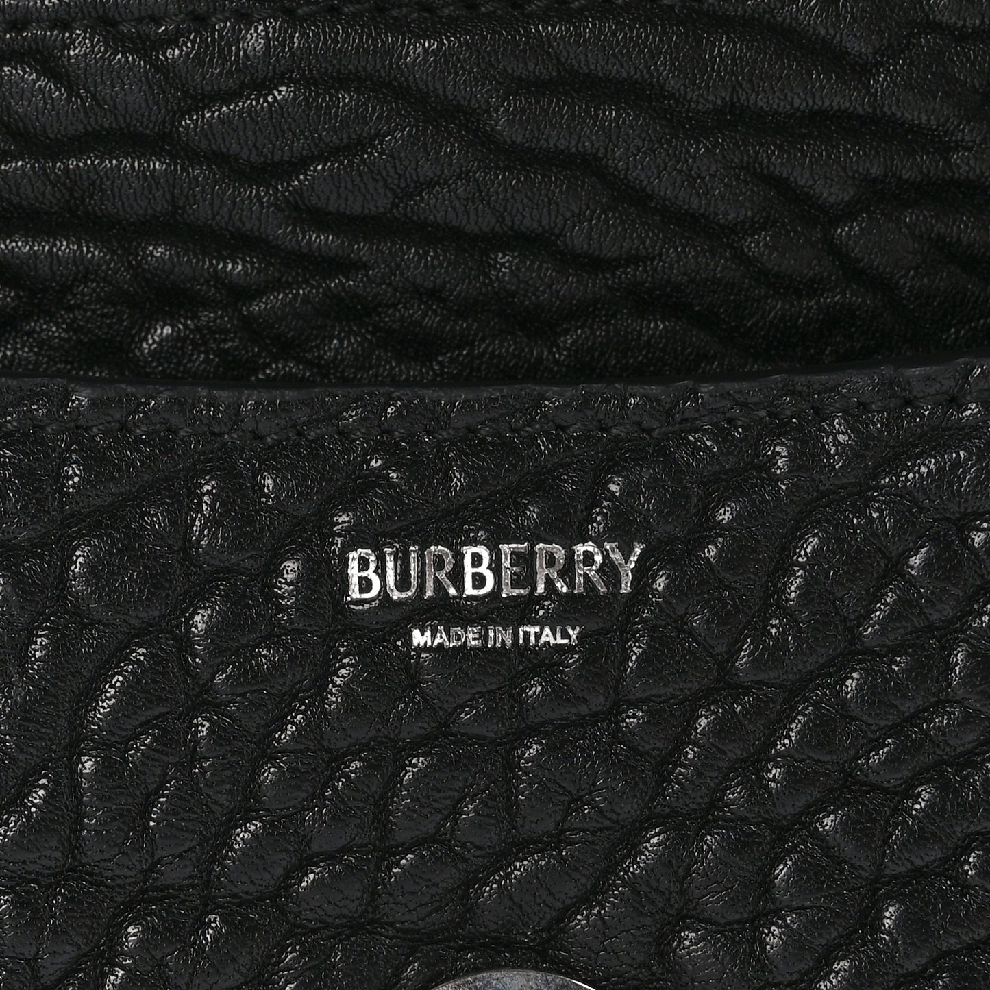 Grain Calfskin Chess Satchel Bag Black