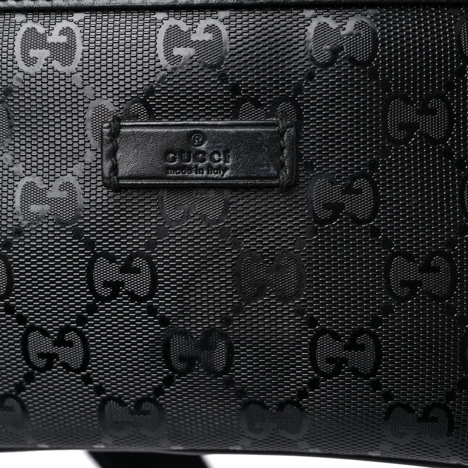 Gucci Imprime Monogram Belt Bag Black 9 of 10