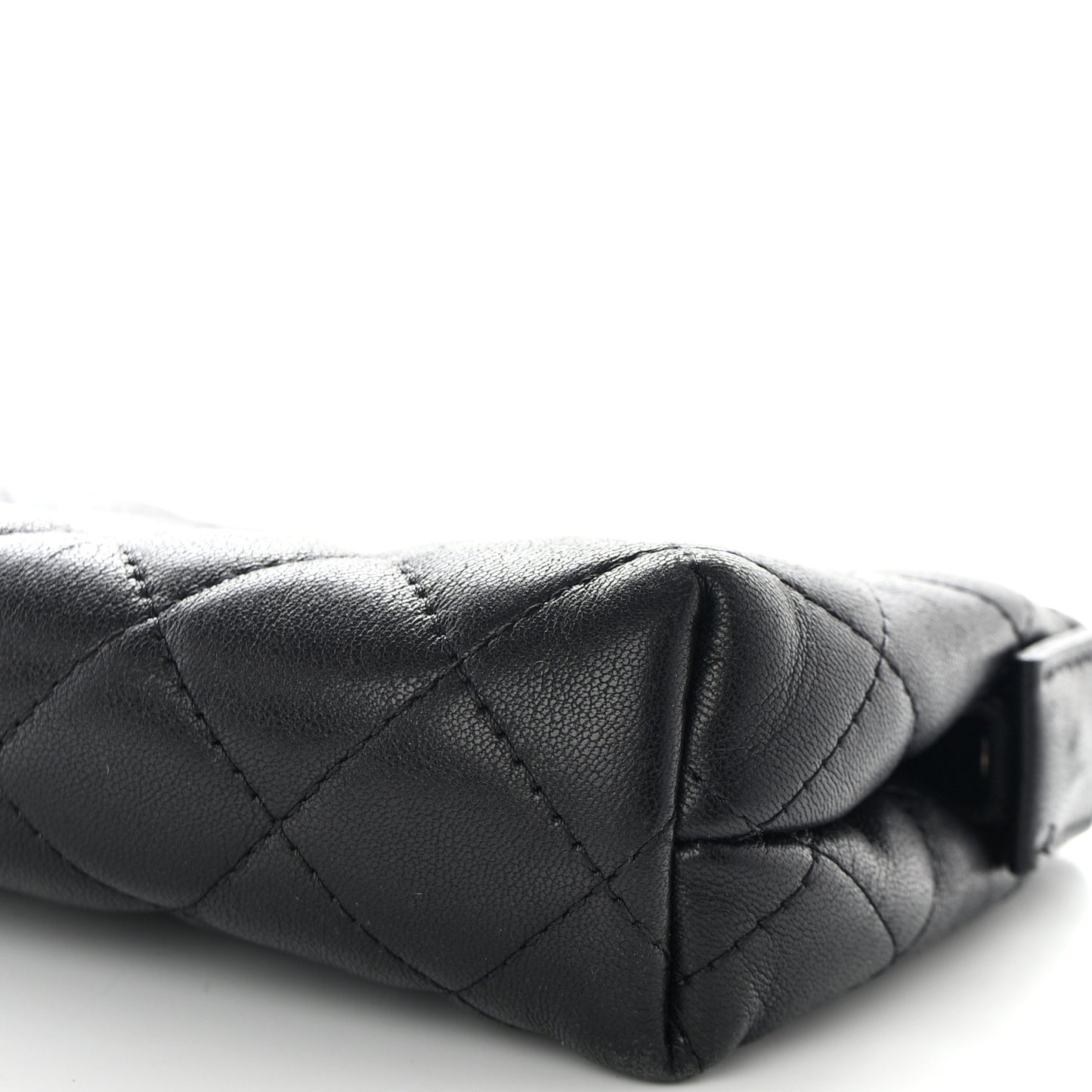 Lambskin Quilted Small Pouch Black