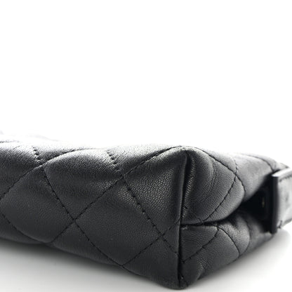 Chanel Lambskin Quilted Small Pouch Black 9 of 10